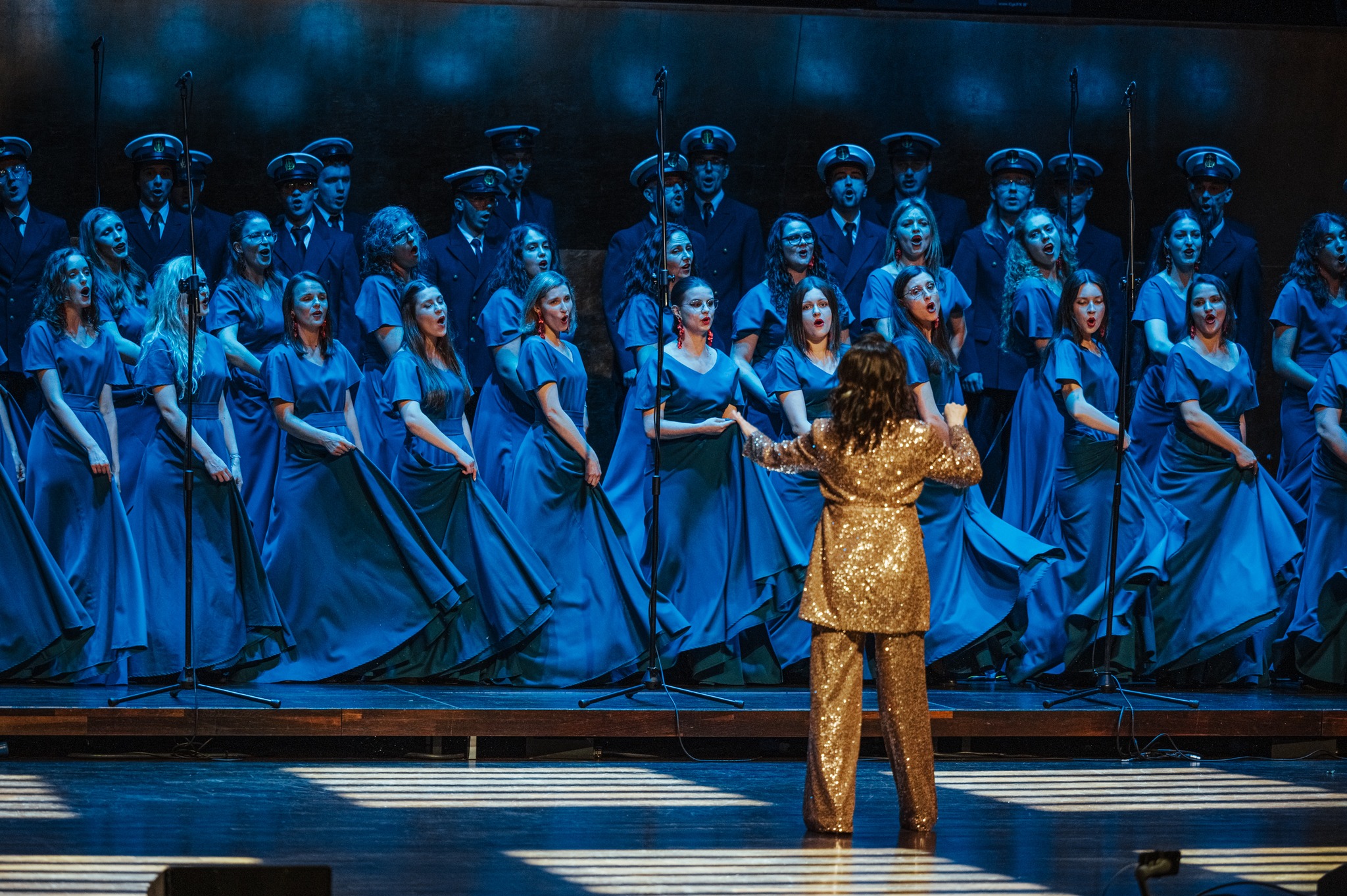 Choir during a concert